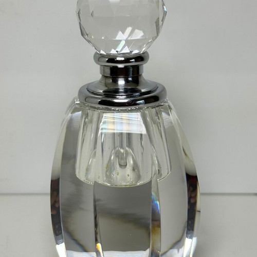 Vintage faceted crystal perfume bottle