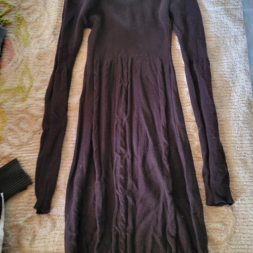 Long knitted dress gray Mango like new
