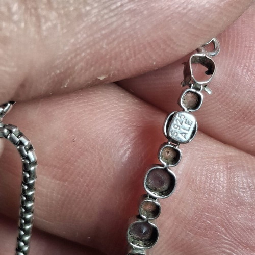 Pandora Riviera bracelet with blue crystals and cubic zirconia