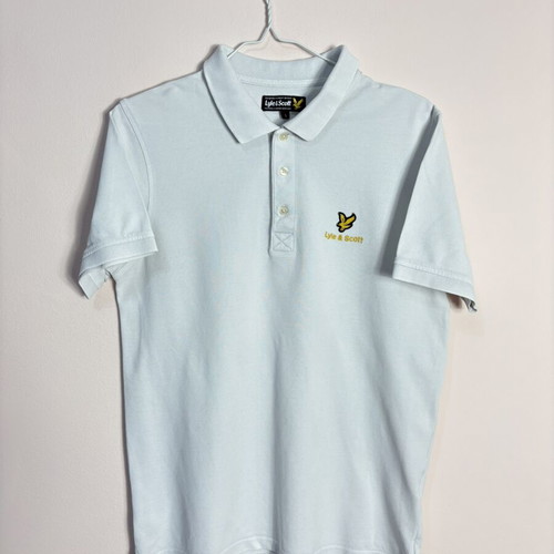 Lyle and Scott polo shirt size L like new, white