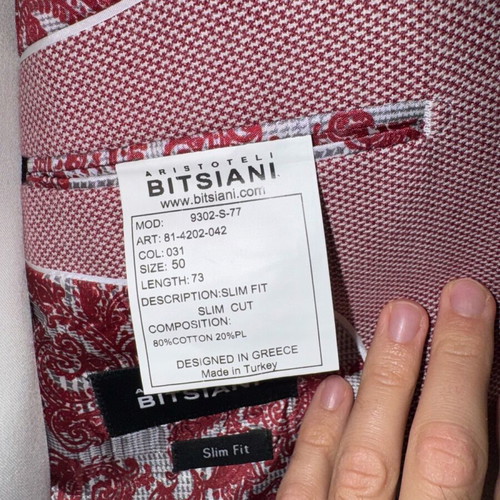 Pink Jacket N50 Aristoteli Bitsiani Greek Made like new