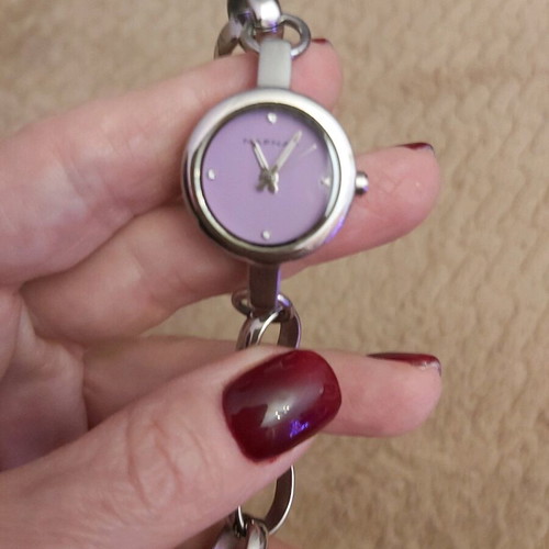 NAF NAF women's watch like new with lilac steel bracelet and zircon