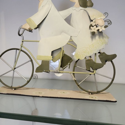 Metal decorative groom and bride new