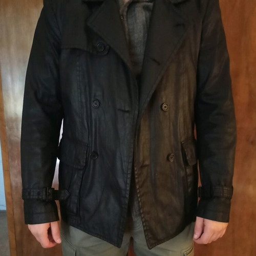 Zara Man trench coat black, size L, like new