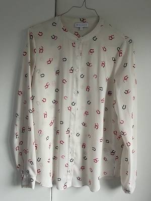 Warehouse shirt cream with horseshoe pattern like new