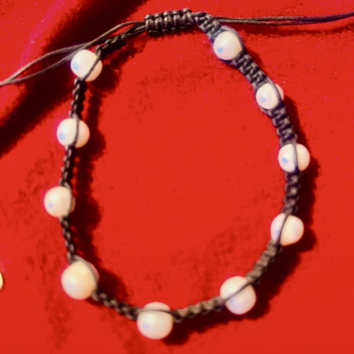 Boho bracelet set with beads, ethnic style, 3 pieces