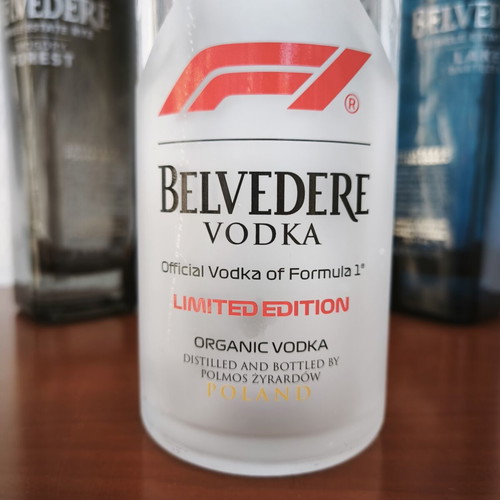 Belvedere vodka collectible bottle set, Formula 1 Limited Edition, Smogory Forest & Lake Bartężek