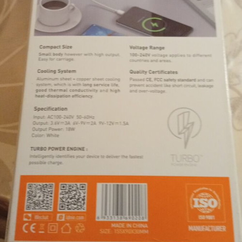 Ldnio 18W fast wall charger like new with Type-C cable
