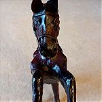  Δερματινο αγαλματακι αλογο