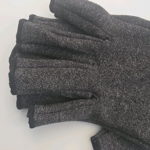 Unisex XL thermal gloves grey for joint protection with fingerless tips new