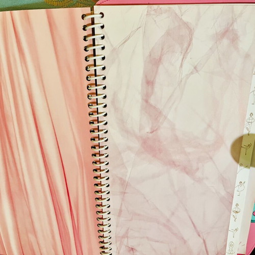 Craft book Χορεύτριες used with stencil and stickers
