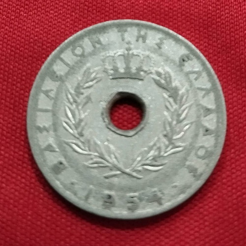 Old 5 Lepta Coin 1954 like new, Greek