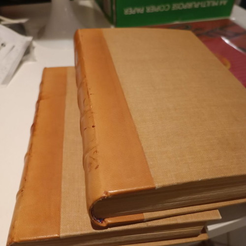 World History H. G. Wells used volumes A & B leather-bound