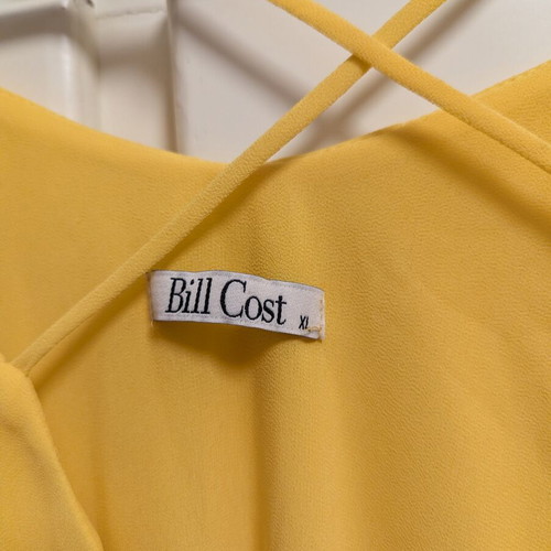 Bill Cost dress XL new, yellow with lining and slip