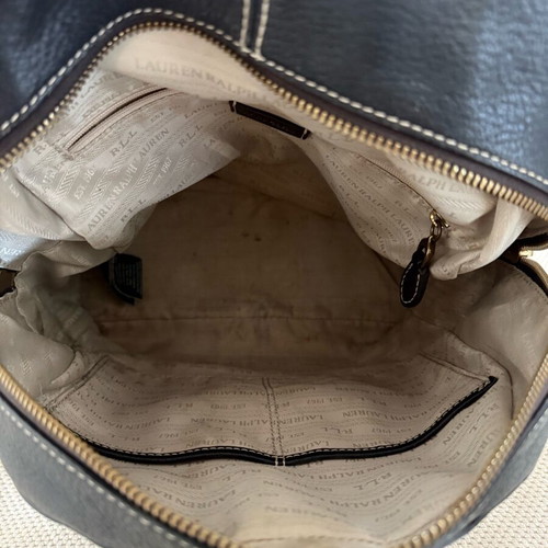 Ralph Lauren leather backpack used, black