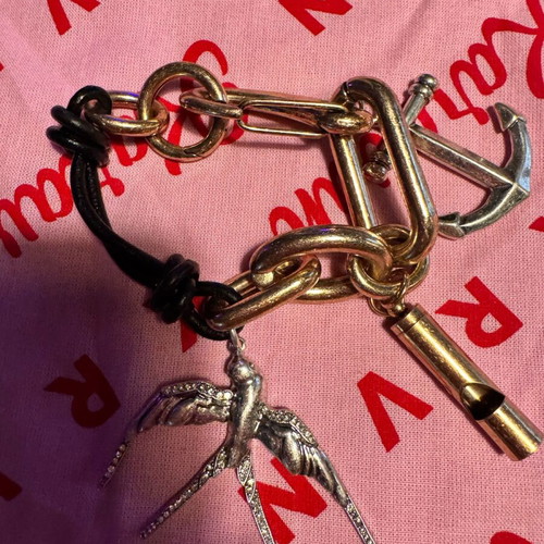 Zara x Kate Moss Limited Edition keychain like new, black and silver