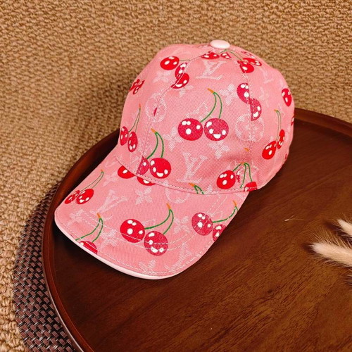 Louis Vuitton baseball cap new, white and pink streetwear style