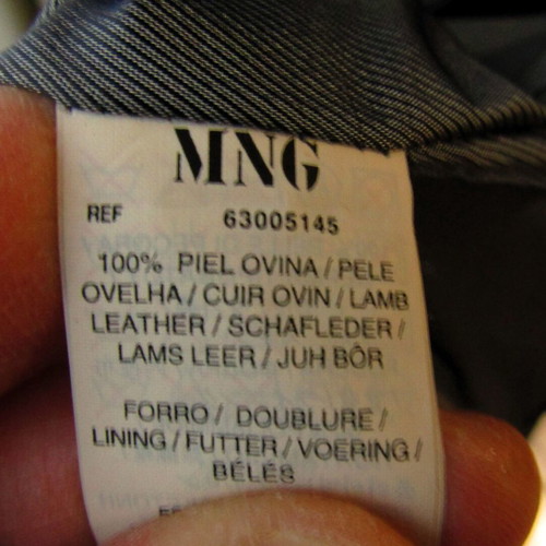 Leather coat MNG-Mango black large size like new
