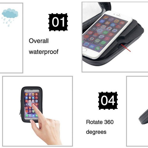 BASE WITH REMOVABLE WATERPROOF CASE FOR MOBILE/GPS