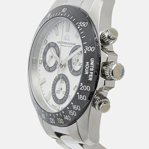 Christopher Duchamp Grandmont Chronograph wristwatch new, silver