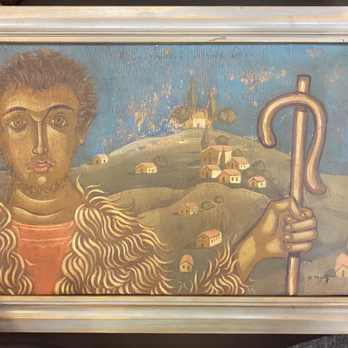Painting Fotis Kontoglou used 24x43cm
