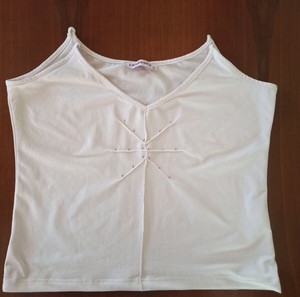 Vintage άσπρη μπλούζα No L/XL