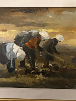 Taktsidis oil painting used 49x39 cm 1985