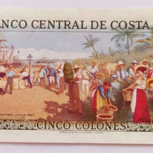 Costa Rica 5 Colones 1992 banknote new