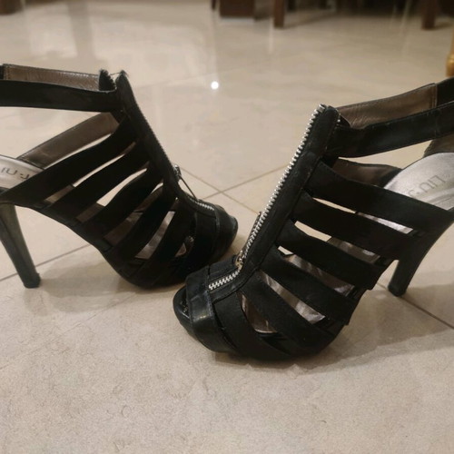 Peeptoe sandals Liu Jo used, black, size 38