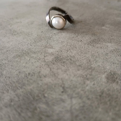 Handmade silver ring used