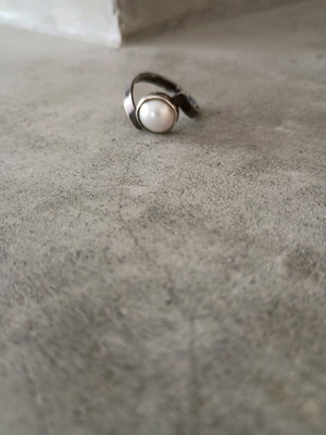 Handmade silver ring used
