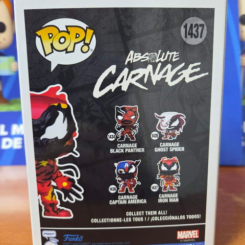 Funko Pop Marvel 1437 Carnage Iron Man figure new