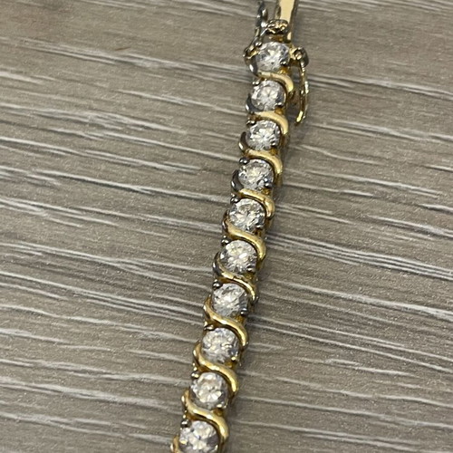 Riviera bracelet silver 925 gold plated, used, 19 cm