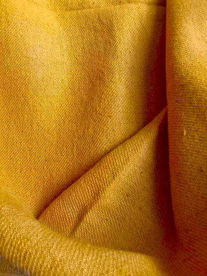 Hand woven 100% wool fabric like new, set of 3 pieces, yellow