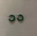 Green earrings used, pair