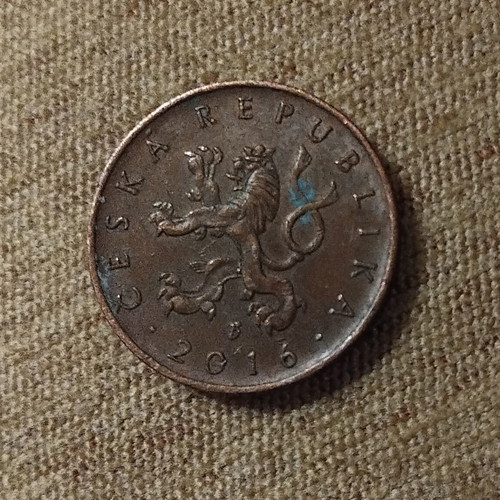 Czech Republic 10 Koruna 2016 coin used, rare