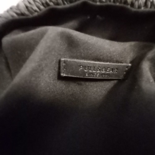 Pull & Bear round black straw bag