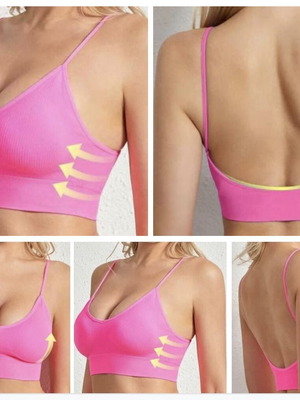 Women's Hot Pink Sportswear Activewear Gym Yoga Bra Size Large New