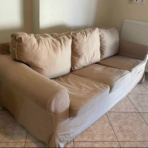 IKEA EKTORP three-seat sofa beige like new