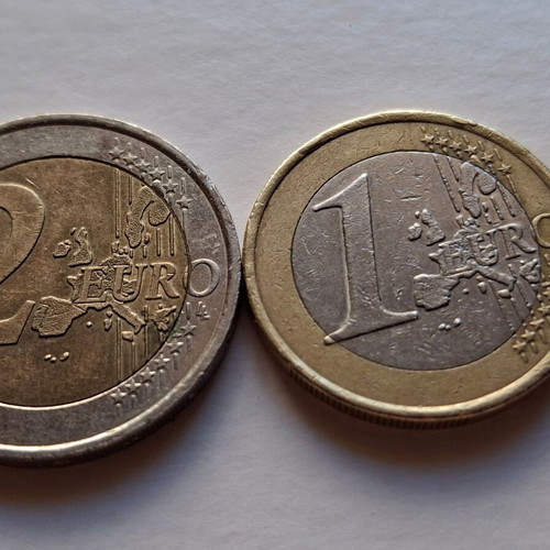 Σφάλματα 2 και 1 Ευρώ 2001 Γαλλίας μεταχειρισμένα