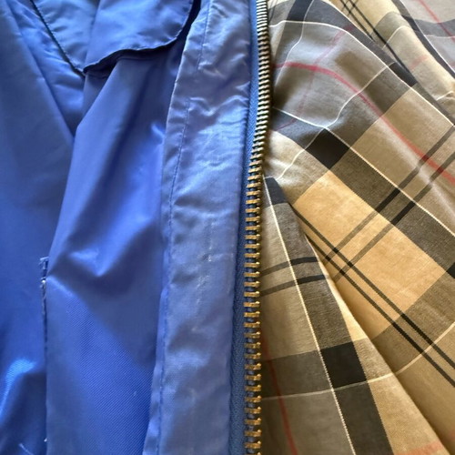 Barbour Nylon International Jacket used, vintage blue, size L