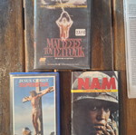 VHS tapes used, The Witches of Eastwick, Jesus Christ Superstar, NAM Vietnam