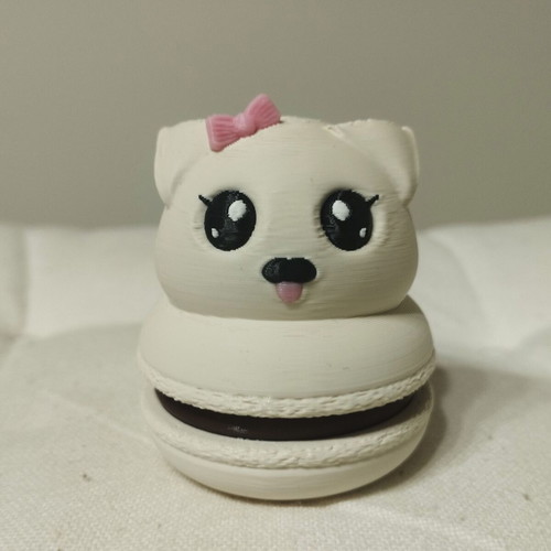 Macaron Dog 3D Printed Stress Clicker New