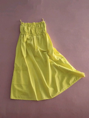 Strapless yellow lime dress size S like new