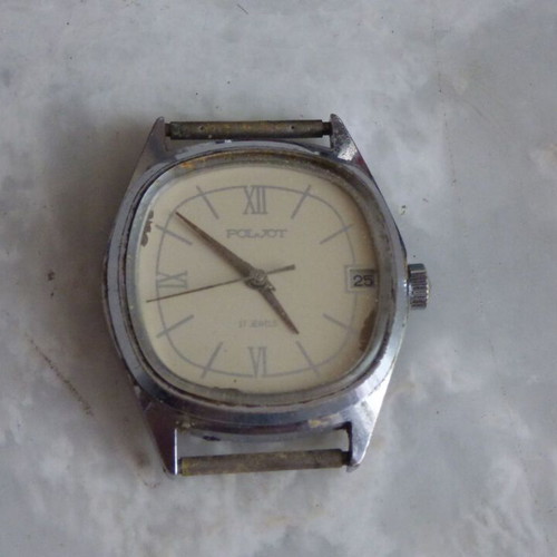 Poljot 17 jewels vintage watch used, Russian