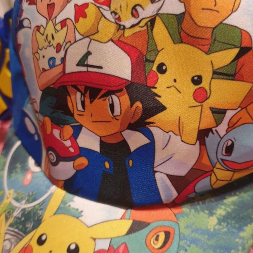 Pokemon hat new, adjustable size, colorful blue