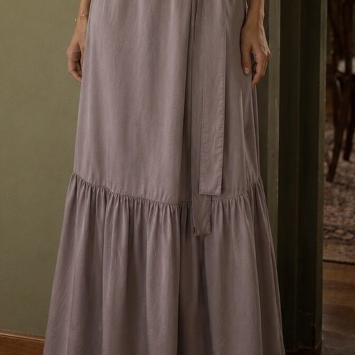 Maxi dress Devotion gray silk cotton like new