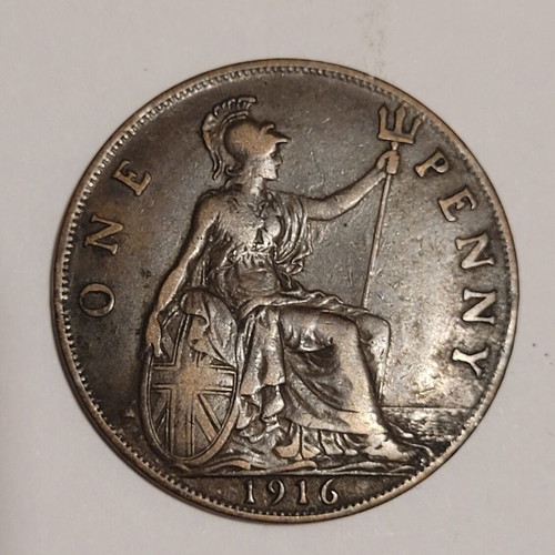 England 1 penny 1916 used