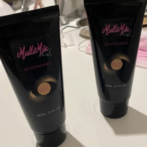 Poly gel sealed with glitter, per piece