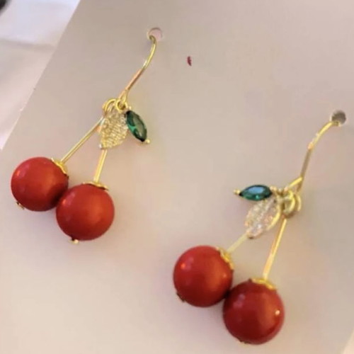 Cherry earrings new, cherry-shaped